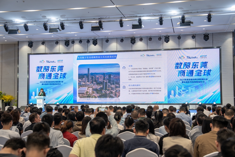 围绕东莞数字贸易港的发展优势与发展规划，东莞市商务局电商科相关负责人上台作推介.jpg