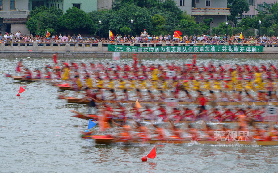 端午龙舟竞赛,是东莞水乡地区每年都会举办的习俗